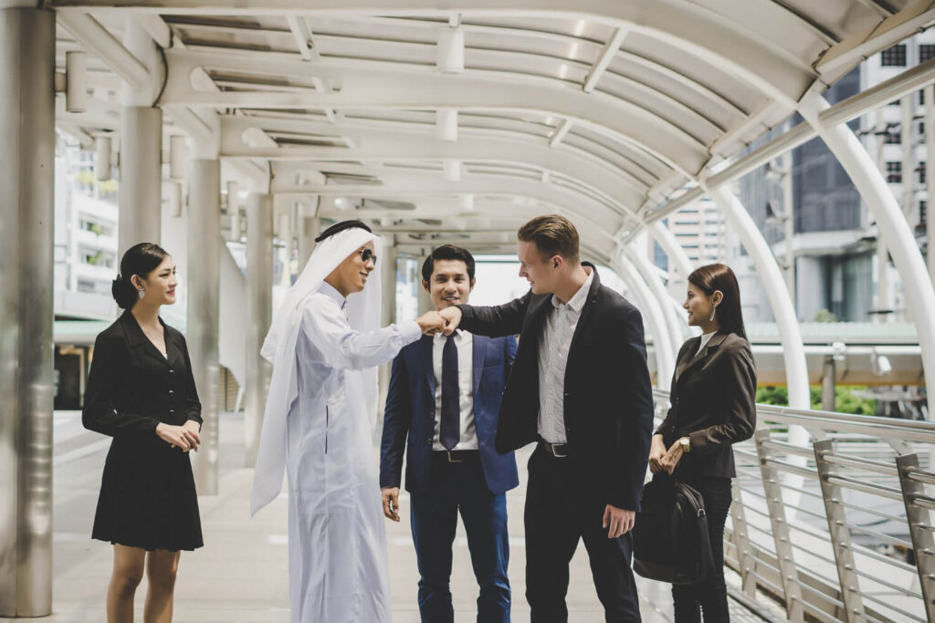 Business professionals meeting in Dubai Freezone 2026